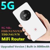 MiFi Router: Portable 5G WiFi Hotspot with 8000mAh Battery