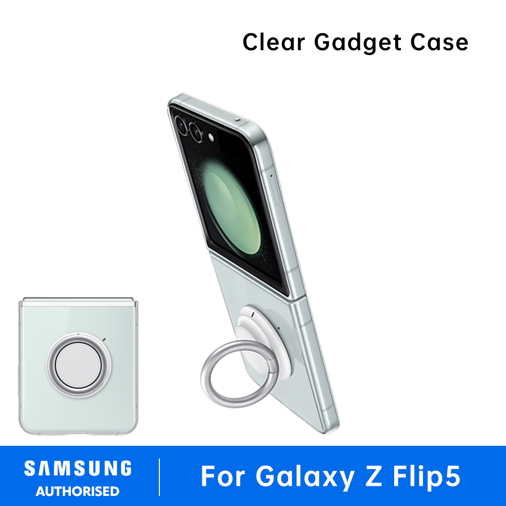 Original Samsung Galaxy Z Flip5 Clear Gadget Case Multifunctional transparent Case