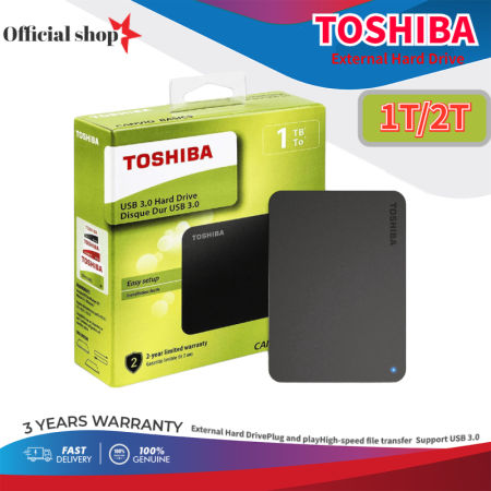 Toshiba Canvio Basics 1TB/2TB Portable External Hard Drive with Warranty