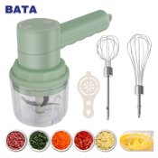Wireless Electric Mixer with Garlic Crusher and Vegetable Chopper