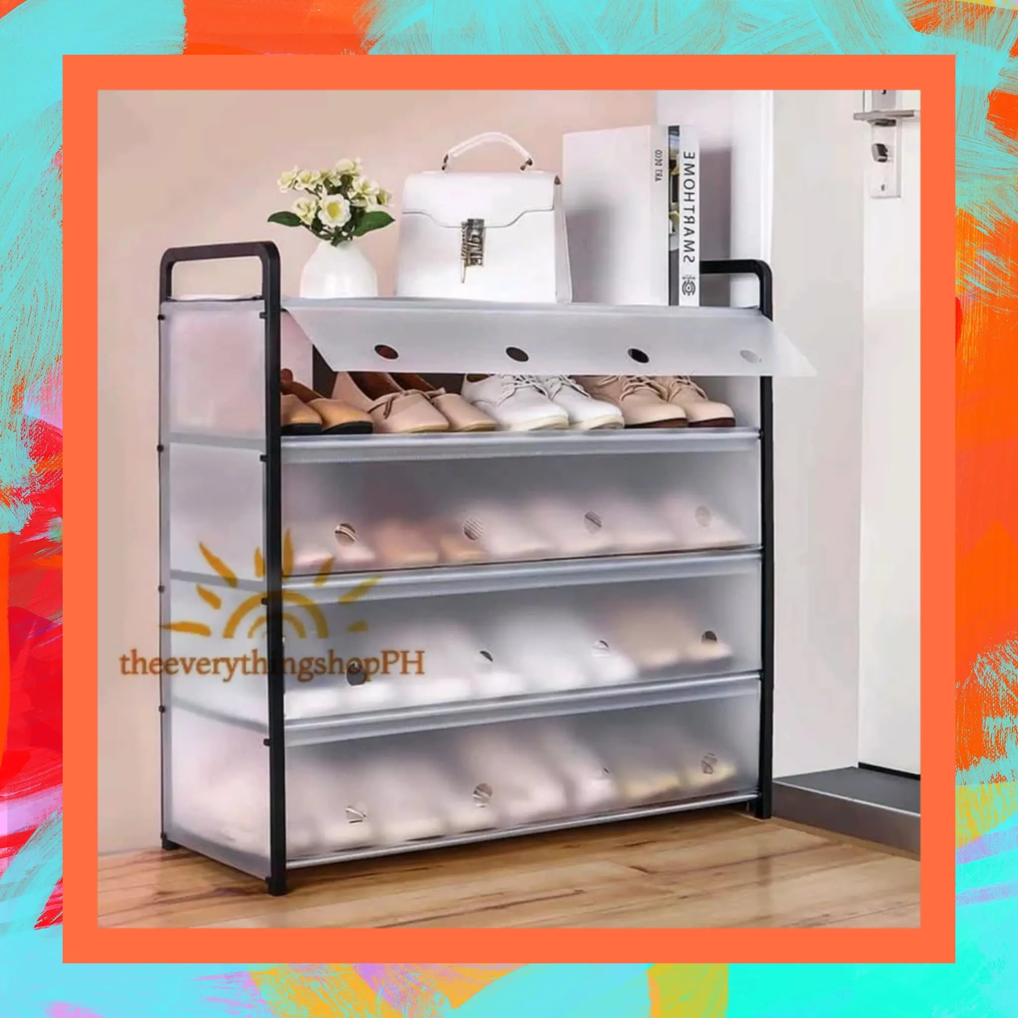 Anti Dust 5 Layer Space Saver Shoe Rack Organizer With Cover Brand New High Quality Lazada Ph