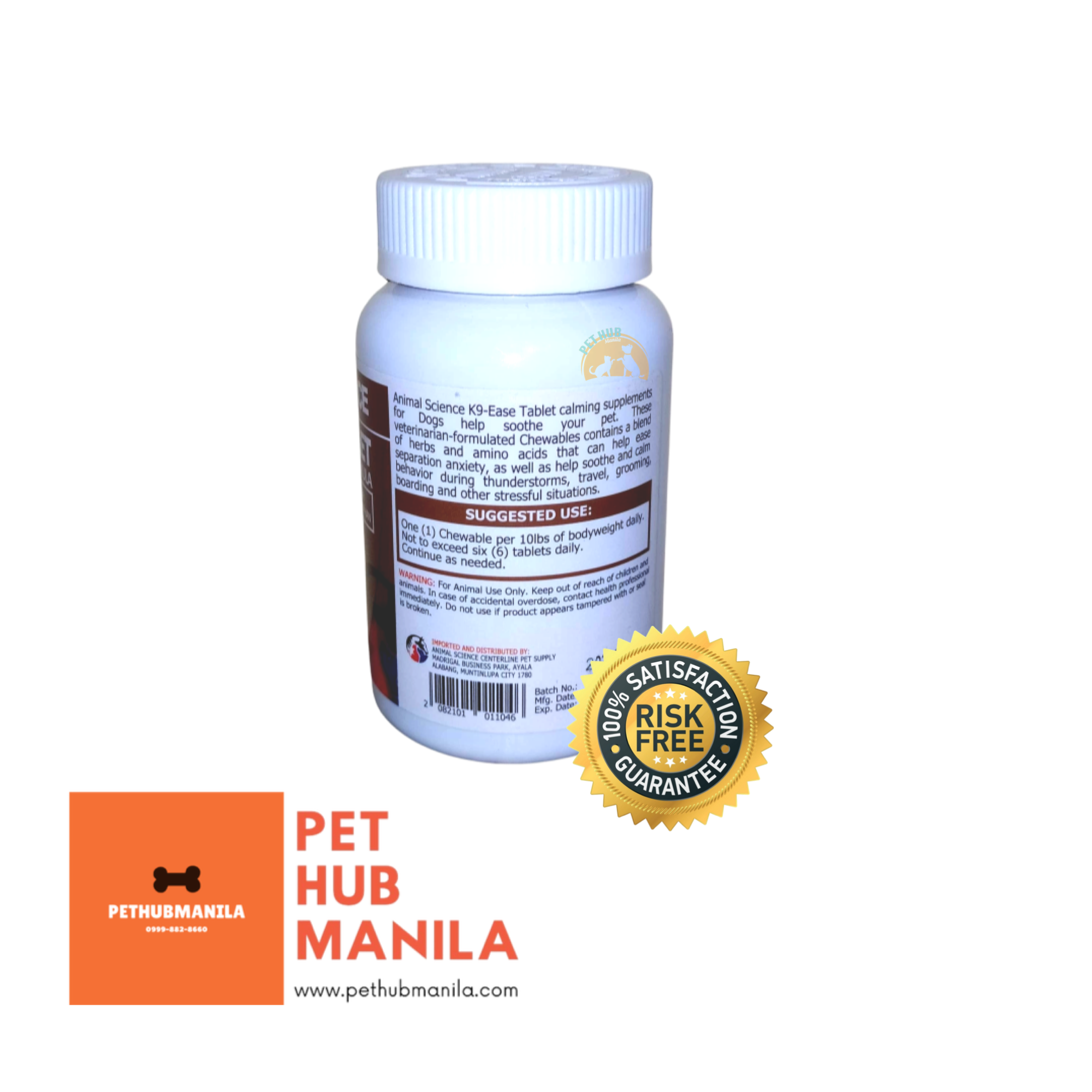 Animal Science K9 Ease Tablet Calming Support Formula 60 Liver