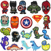 Iron Man Embroidered Cloth Patch Cartoon Little Dinosaur Iron-on Patch Sticker Micro Seal