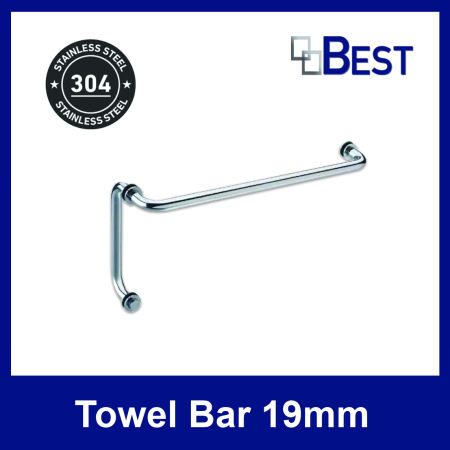 Glass Door Bathroom Towel Bar Handle, 152 x 450 mm