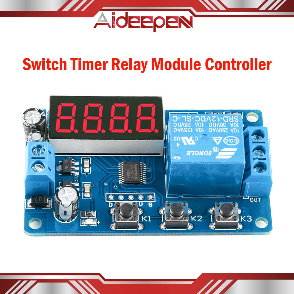12V Programmable timer relay module Delay Timer Control Switch