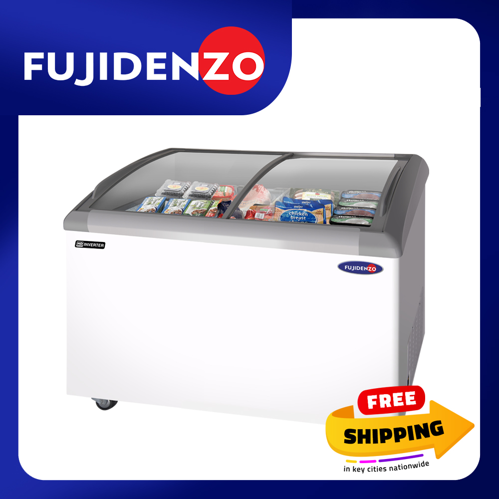 Fujidenzo 10 cu.ft HD Inverter Curved Glass Freezer IFSP-10GDF