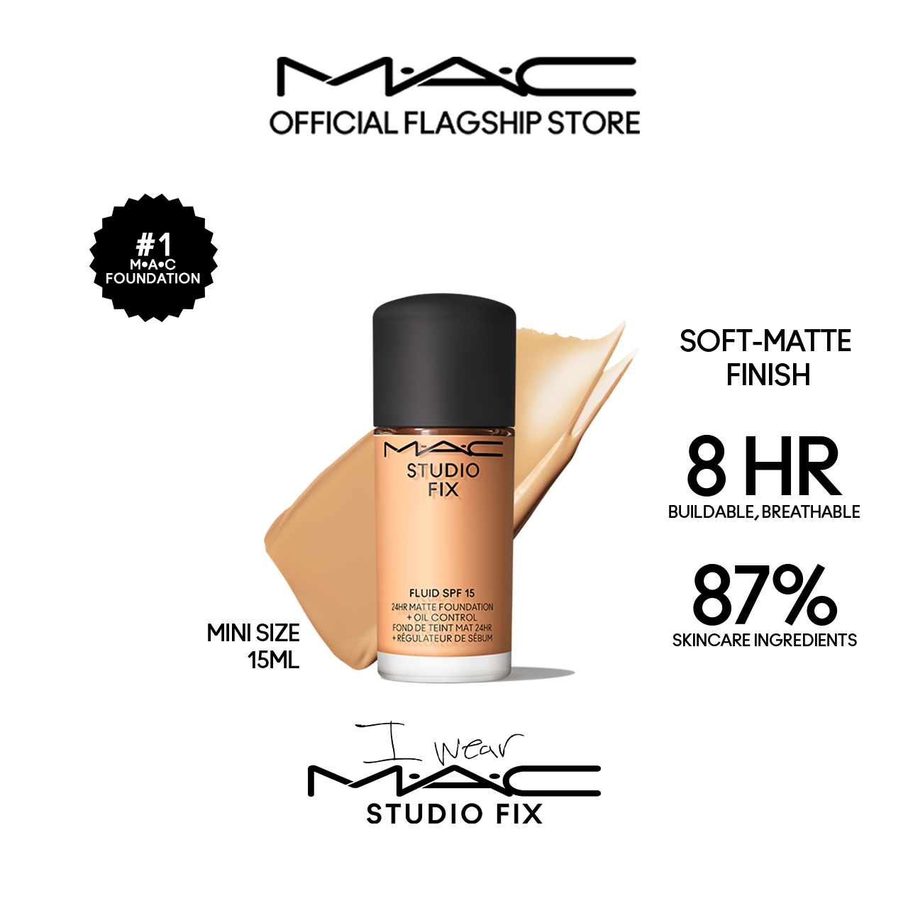Discount on M·A·C  shoes - SKU: MAC Studio Fix Fluid SPF 15 Mini 15ml / skincare liquid foundation medium to full buildable coverage