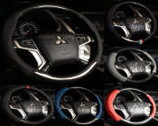 Car Steering Wheel Cover Leather Carbon Fiber 38cm