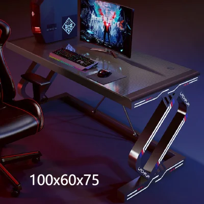 E-sports table Tempered glass computer table Study table gaming table for pc computer desk table for pc gaming (5)