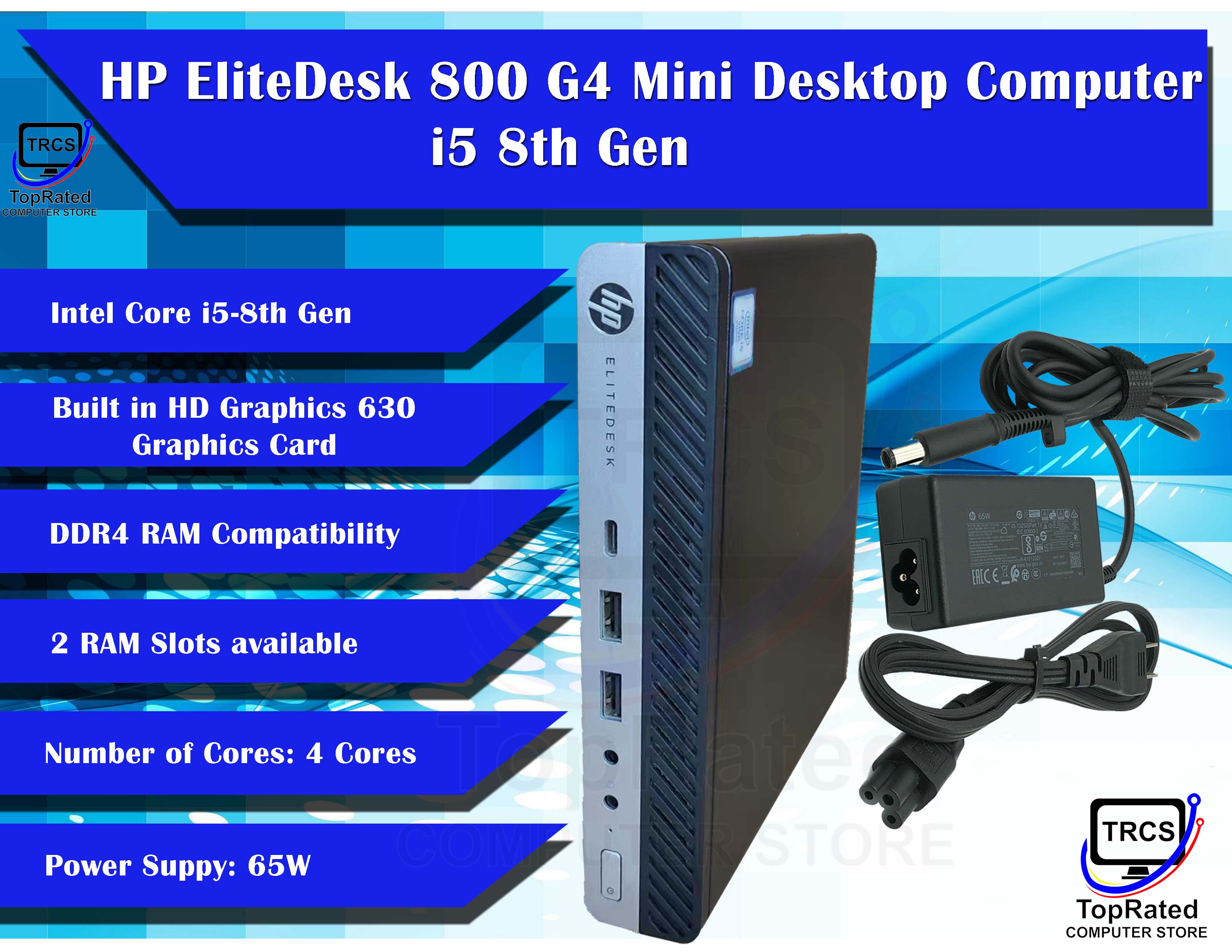 Desktop Computer HP EliteDesk 800 G4 Mini Desktop Computer i5