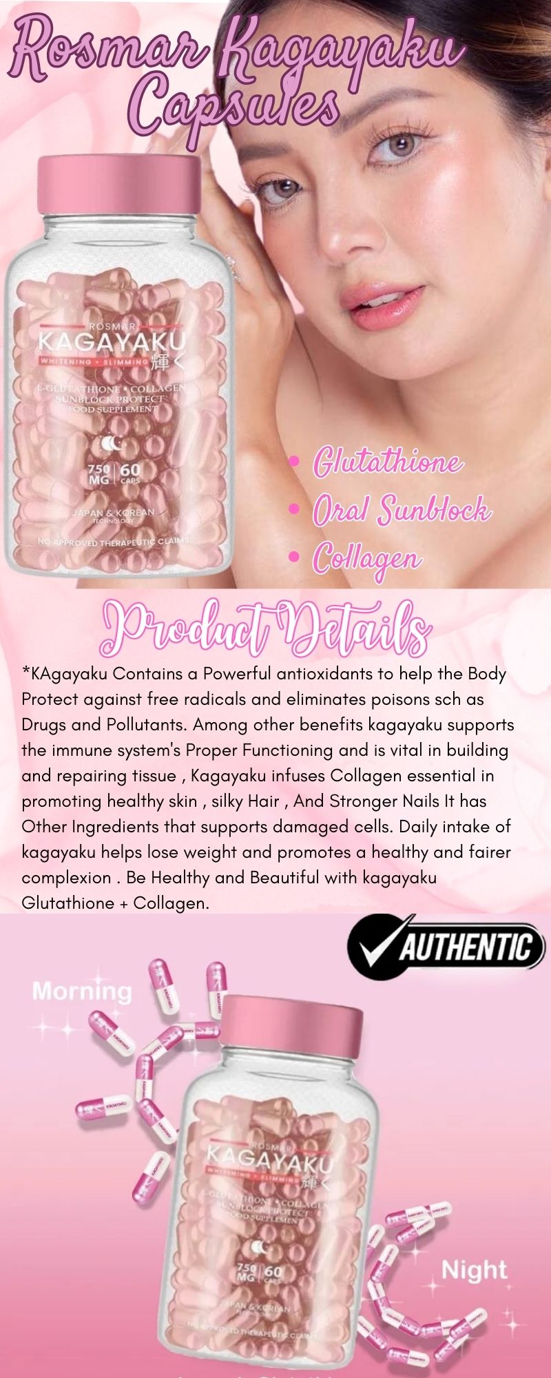 kagayaku glutathione fda approved NEW ARRIVAL Kagayaku Capsule Whitening - Slimming Capsule With Glutathione  Collagen Oral Sunblock And Slimming FDA Approved Safe For Lactating Moms  Food Supplement Capsule - Lazada