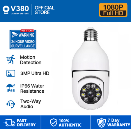 v380 PRO HD 1080P Fish-Eye Panoramic CCTV Camera