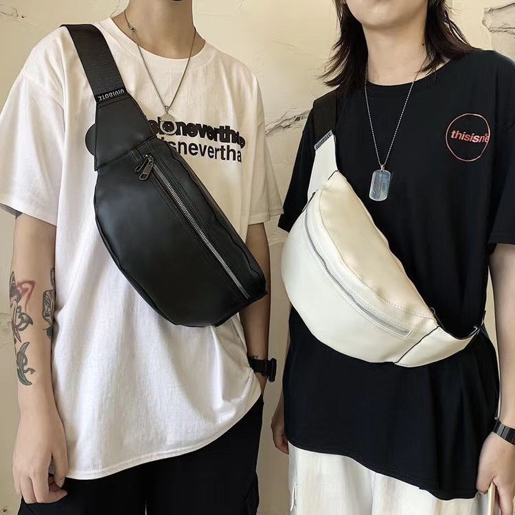 ♗Belt Bag Korean Leather Simple Style 