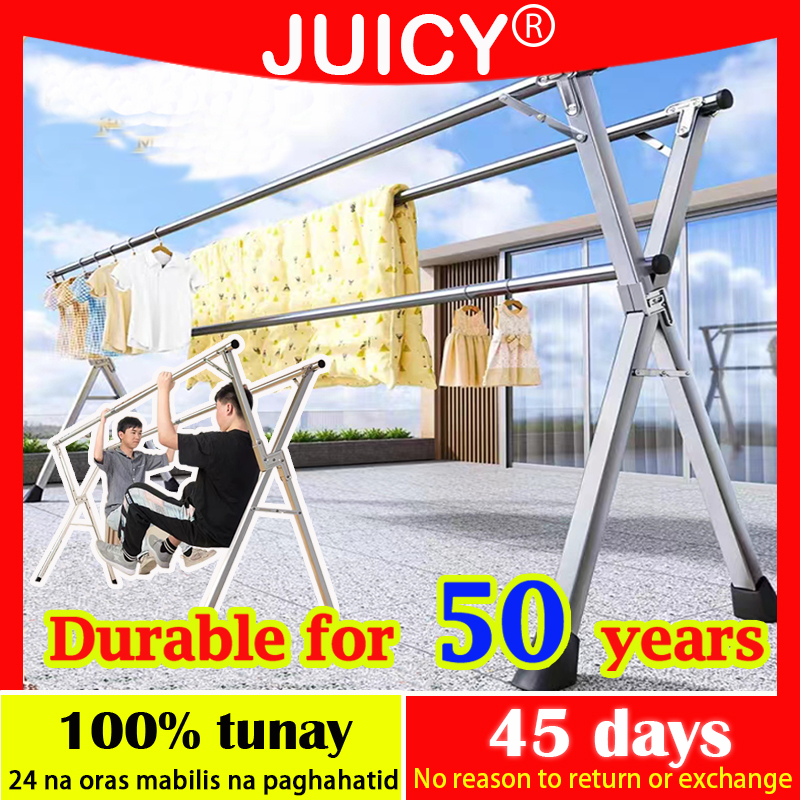 JUICY Stainless Steel Foldable Clothes Hanging Rack