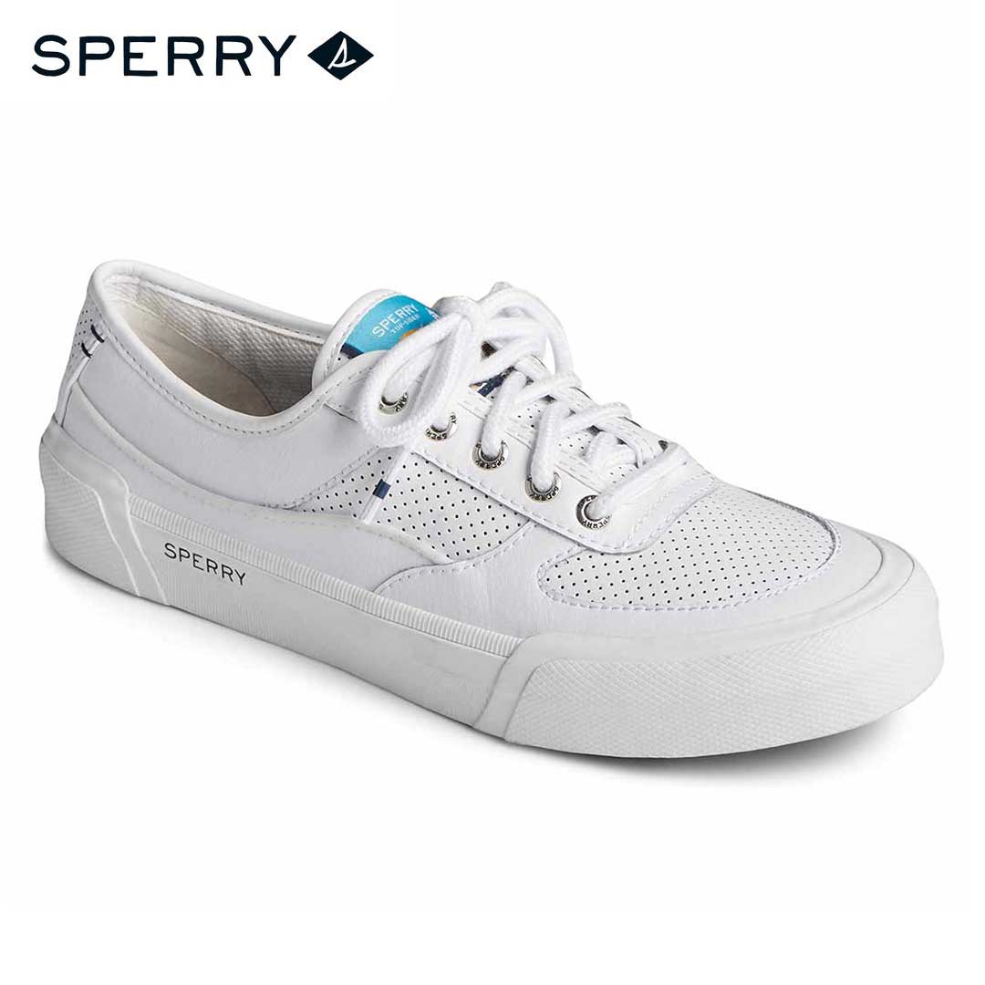 Shop Sperry Leather White Sneakers 
