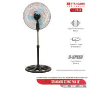 Standard Stand Fan with 18" Plastic Blade - Banana Type