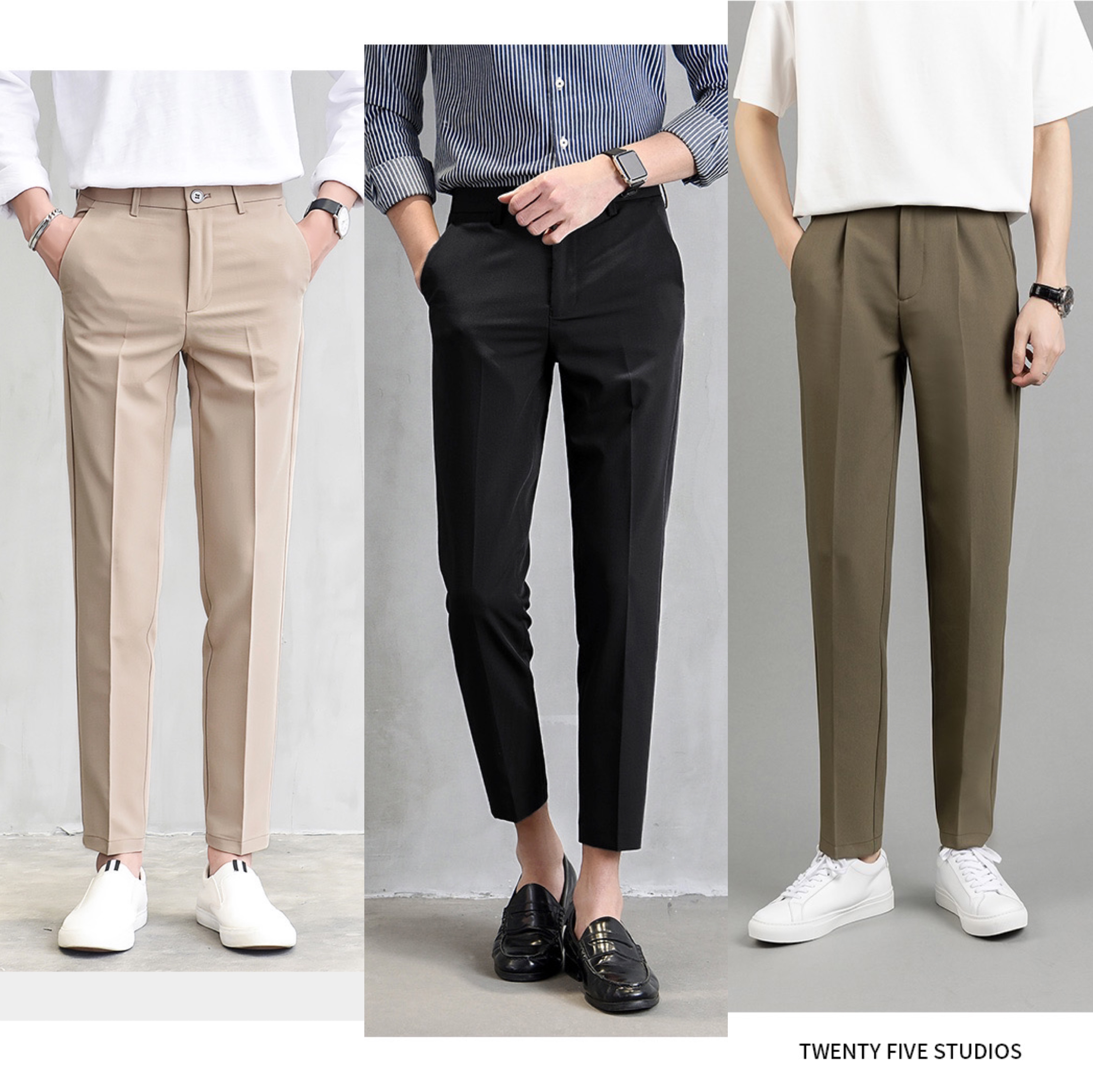 rouser Pants for Men Above Ankle Korean Fashion Slacks | Lazada PH-cheohanoi.vn