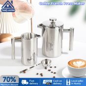 Portable Stainless Steel French Press Coffee Maker - 