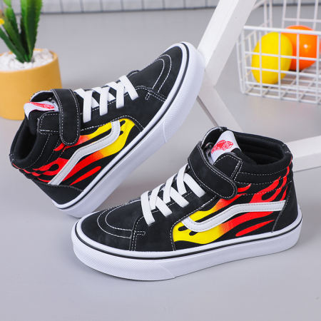 Fashion kids shoes canvas skate shoes for kids boy high top rubber casual shoes for kids size28-38