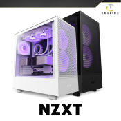 Nzxt H5 Flow PC Case | Dedicated Fan on Bottom Inside Panel | Perforated Front Panel | Intuitive Cable Management System | Tool Less Access to Front and Side Panels | Collinx Computer