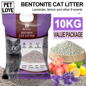 Bentonite Cat Litter with 8 Scents, Deodorized, 10KG