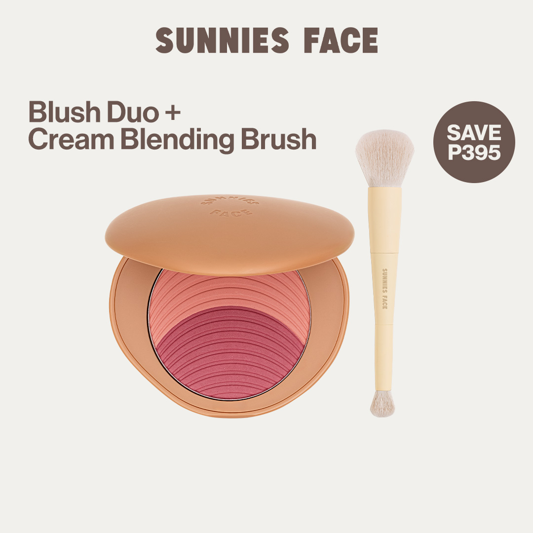 Discount on Sunnies Face  shoes - SKU: Sunnies Face Healthy Touch Blush + Brush Set [Blush Duo + The Cream Blending Brush]