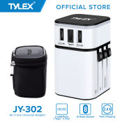 TYLEX Universal Travel Adapter with Dual USB and Type-C