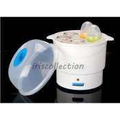 6-Bottle Milk Steam Sterilizer with Tong Holder No Brand / Not Branded