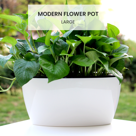 Locaupin Simple Plants Flower Pot Home Gardening Decorative Self Watering Planter For Indoor Outdoor with Bottom Watering Inner Basket