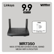 Linksys MR7350 MAX-STREAM DUAL BAND MESH WIFI 6 ROUTER