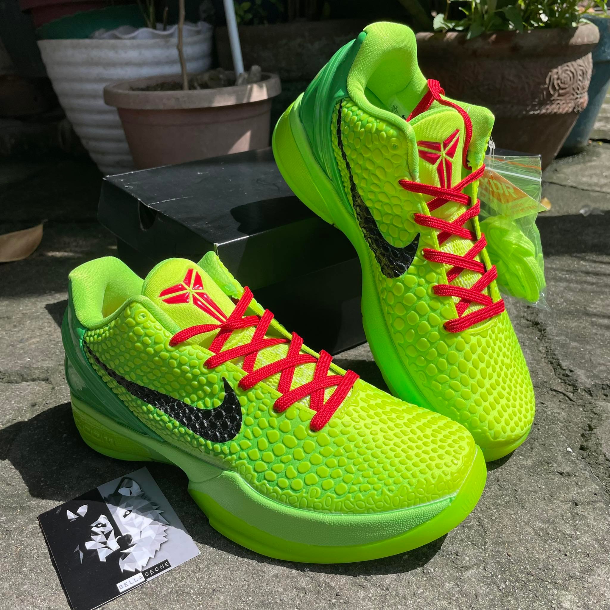 Basketball Rubber Shoes Kobe 6 GRINCH With Freebies | Lazada PH