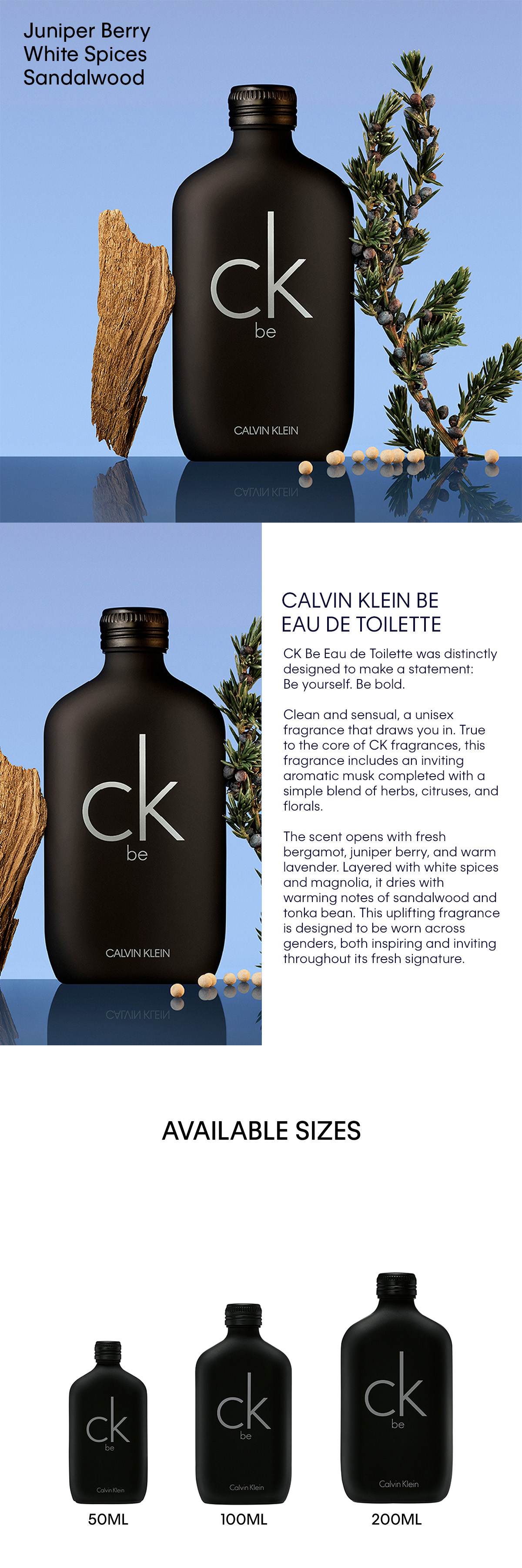 50 Ml Calvin Klein Ck Be Edt Calvin Klein CK Be Eau De Toilette
