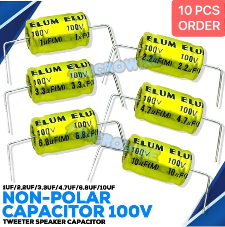 250V 1uF/2.2/3.3/4.7/6.8/10UF 5%Axial Non-Polarized Crossover