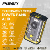 PISEN 20000mAh Transparent Power Bank with Fast Charging