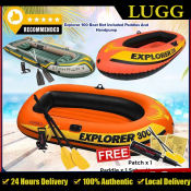 LUGGINTEX 2-Person Inflatable Kayak Boat with Oars and Pump