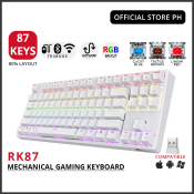 RK87 Tenkeyless Wireless RGB Hot Swappable Gaming Keyboard (White)