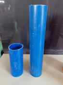 Blue PVC Pipe: 6" or 12" Lengths, 1/2"