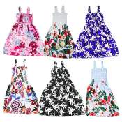 Floral Smocking Dress for Girls 0-9 Years - Kids Collection