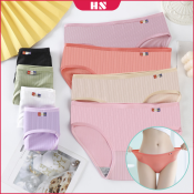 Korean-style Cotton Striped Plus Size Women's Underwear by 