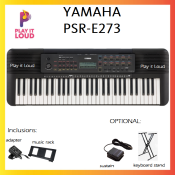 Yamaha PSR E273 61-Key Portable Keyboard with Adaptor