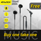 Awei PC-7T Wired Earbuds: Buy 1 Get 1 Free