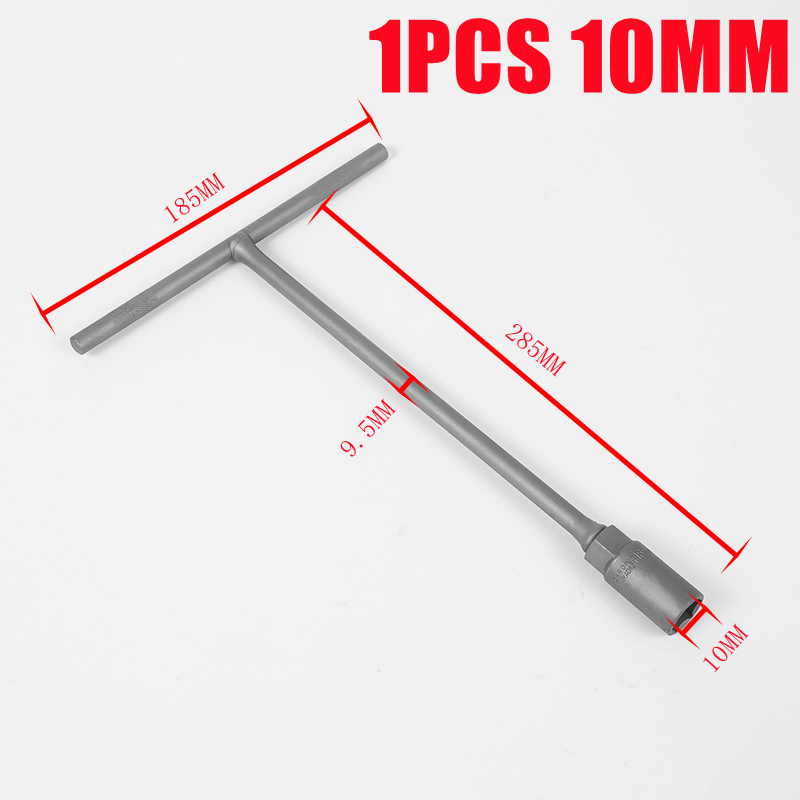 T-Handle Wrench Socket Set, Cr-V Steel T Wrench Set Metric Size 8/10/12/14mm, Wrench Tool Socket With Long Reach For Motorcycle Dirtbike Bicycle Repair - Image 4