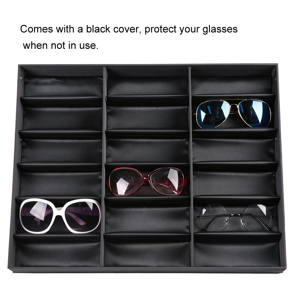 18 Grid Sunglasses Organizer Storage Box Glasses Display Case Stand Holder  Eyewear Eyeglasses Organizer Box Sunglasses Case