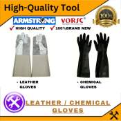 14" Leather Welding Gloves: Heat Resistant Safety Gloves