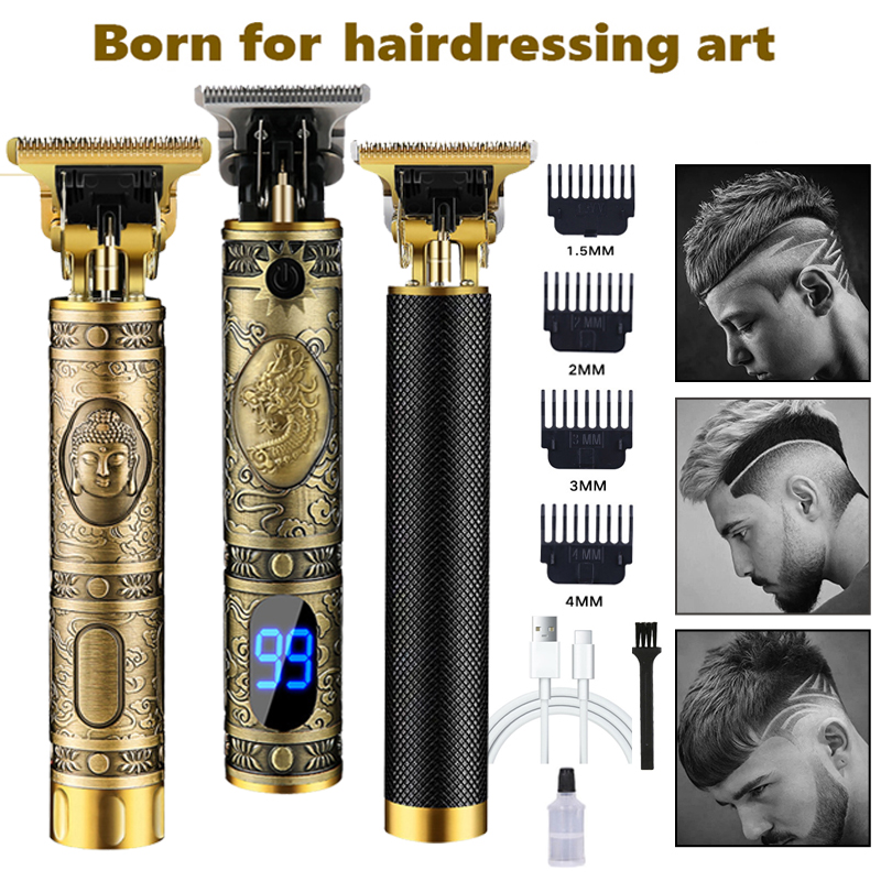 Vintage Wireless Hair Trimmer for Men with Free Comb