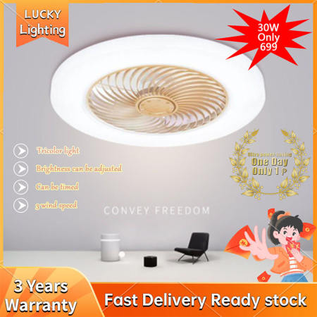 Invisible Ceiling Fan Light with Remote Control, Multicolor LED