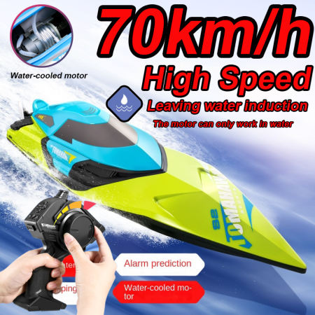 High-Speed RC Boat 70km/h - Waterproof Remote Control Toy