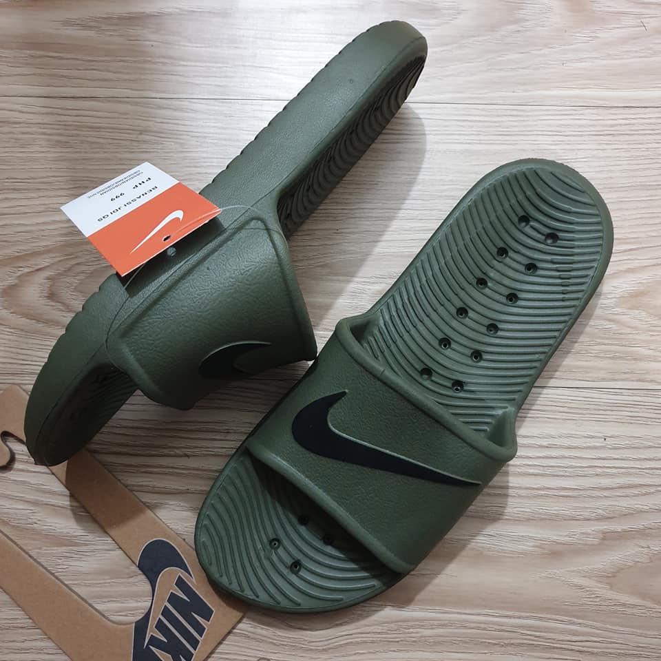 nike kawa slide green