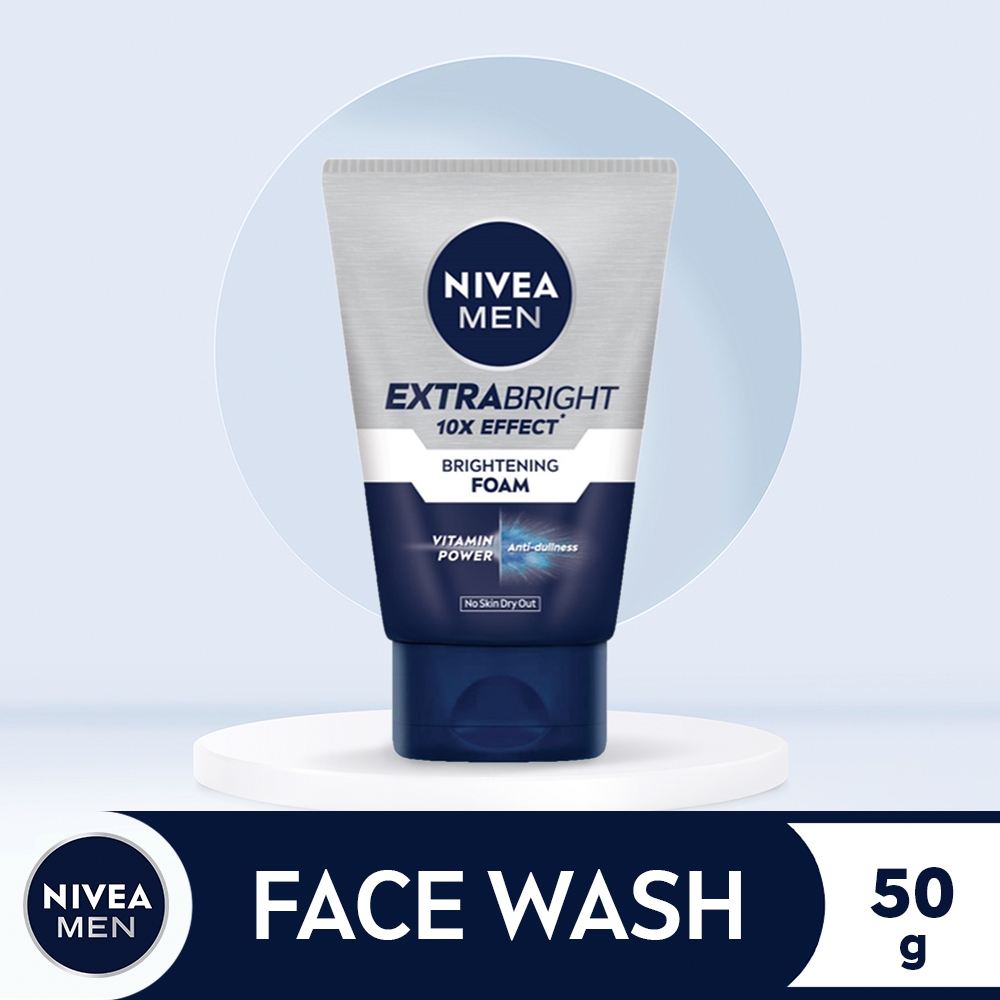 Nivea Men 100g Extra Bright 10x Effect Anti Dark Spots Foam Facial