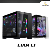 Lian Li O11 Dynamic Mini Gaming Case | Black White | E-ATX Tempered Glass | For PC Desktop | Good Cable Management | For Gaming Work Streaming Online Class Office PC | Collinx Computer